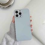 For iPhone 14 Pro Skin Frosted Tempered Glass Phone Case(Light Blue)