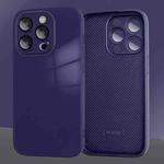 For iPhone 14 Pro Max 9D Tempered Glass Phone Case(Dark Purple)