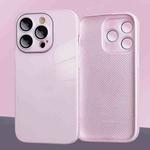 For iPhone 14 Plus 9D Tempered Glass Phone Case(Pink)