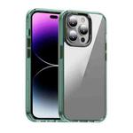 For iPhone 14 Pro iPAKY MG Series Transparent PC Phone Case(Transparent Green)