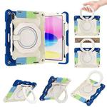 For iPad 10th Gen 10.9 2022 Armor Contrast Color Silicone + PC Tablet Case(Colorful Blue)