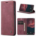 For Samsung Galaxy S23+ 5G CaseMe 013 Multifunctional Horizontal Flip Leather Phone Case(Wine Red)