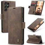 For Samsung Galaxy S23 Ultra 5G CaseMe 013 Multifunctional Horizontal Flip Leather Phone Case(Coffee)