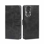 For Honor 80 Calf Texture Buckle Flip Leather Phone Case(Black)