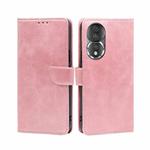 For Honor 80 Calf Texture Buckle Flip Leather Phone Case(Rose Gold)