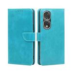 For Honor 80 Pro Calf Texture Buckle Flip Leather Phone Case(Light Blue)