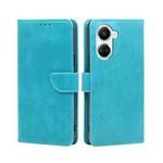 For Huawei nova 10 SE Calf Texture Buckle Flip Leather Phone Case(Light Blue)