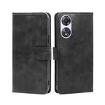 For OPPO A58 5G Calf Texture Buckle Flip Leather Phone Case(Black)