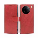 For vivo X90 Pro+ Calf Texture Buckle Flip Leather Phone Case(Red)