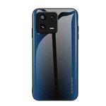 For Xiaomi 13 Pro Texture Gradient Glass TPU Phone Case(Blue)