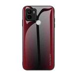 For Xiaomi Redmi A1+ Texture Gradient Glass TPU Phone Case(Red)