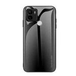 For Xiaomi Redmi A1+ Texture Gradient Glass TPU Phone Case(Black)