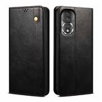 For Honor 80 Oil Wax Crazy Horse Texture Leather Phone Case(Black)