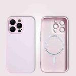 For iPhone 12 MagSafe Magnetic Tempered Glass Phone Case(Pink)