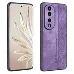 For Honor 80 Pro AZNS 3D Embossed Skin Feel Phone Case(Purple)