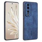 For Honor 80 AZNS 3D Embossed Skin Feel Phone Case(Sapphire Blue)
