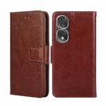 For Honor 80 Pro Crystal Texture Leather Phone Case(Brown)