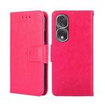 For Honor 80 Pro Crystal Texture Leather Phone Case(Rose Red)