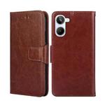 For Realme 10 4G Crystal Texture Leather Phone Case(Brown)