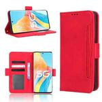 For OPPO A1 Pro Skin Feel Calf Texture Card Slots Leather Phone Case(Red)