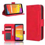 For TCL ION Z Skin Feel Calf Texture Card Slots Leather Phone Case(Red)