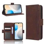 For Tecno Pop 6 BE7 Skin Feel Calf Texture Card Slots Leather Phone Case(Brown)