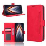 For Tecno Pova 4 Skin Feel Calf Texture Card Slots Leather Phone Case(Red)
