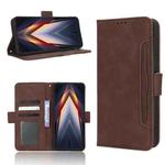 For Tecno Pova 4 Skin Feel Calf Texture Card Slots Leather Phone Case(Brown)