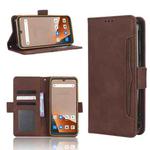 For Blackview BV5200 Skin Feel Calf Texture Card Slots Leather Phone Case(Brown)