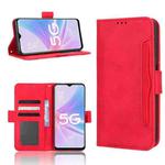 For OPPO A58 5G Skin Feel Calf Texture Card Slots Leather Phone Case(Red)