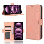 For Xiaomi Redmi Note 12 Pro+ Skin Feel Calf Texture Card Slots Leather Phone Case(Pink)