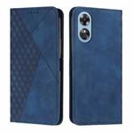 For OPPO A17 Diamond Splicing Skin Feel Magnetic Leather Phone Case(Blue)