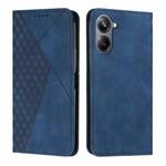 For Realme 10 Pro Diamond Splicing Skin Feel Magnetic Leather Phone Case(Blue)