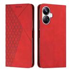 For Realme 10 Pro+ Diamond Splicing Skin Feel Magnetic Leather Phone Case(Red)