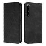 For Sony Xperia 1 IV Diamond Splicing Skin Feel Magnetic Leather Phone Case(Black)
