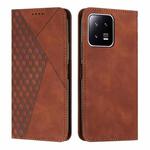 For Xiaomi 13 Diamond Splicing Skin Feel Magnetic Leather Phone Case(Brown)