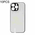 For iPhone 14 Pro Max 10pcs Thermal Transfer Glass Phone Case(Black)