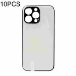 For iPhone 14 Pro 10pcs Thermal Transfer Glass Phone Case(Black)