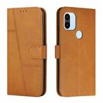For Xiaomi Redmi A1+ Stitching Calf Texture Buckle Leather Phone Case(Yellow)