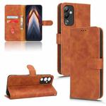 For Tecno Pova 4 Skin Feel Magnetic Flip Leather Phone Case(Brown)