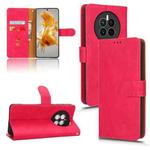 For Huawei Mate 50 Skin Feel Magnetic Flip Leather Phone Case(Rose Red)
