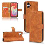 For Samsung Galaxy A04e Skin Feel Magnetic Flip Leather Phone Case(Brown)