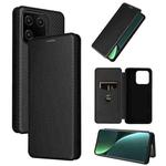 For Xiaomi 13 Carbon Fiber Texture Flip Leather Phone Case(Black)