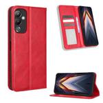 For Tecno Pova 4 Magnetic Buckle Retro Texture Leather Phone Case(Red)