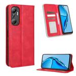 For Infinix Hot 20 4G X682B Magnetic Buckle Retro Texture Leather Phone Case(Red)