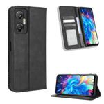 For Infinix Hot 20 5G X666B Magnetic Buckle Retro Texture Leather Phone Case(Black)