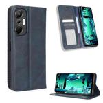 For Infinix Hot 20S X6827 Magnetic Buckle Retro Texture Leather Phone Case(Blue)