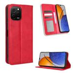 For Huawei nova Y61 Magnetic Buckle Retro Texture Leather Phone Case(Red)