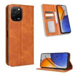 For Huawei nova Y61 Magnetic Buckle Retro Texture Leather Phone Case(Brown)