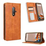 For Blackview BV5200 Magnetic Buckle Retro Texture Leather Phone Case(Brown)